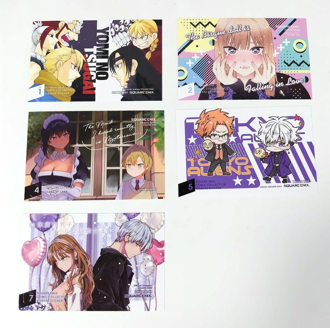 アニメイト特典 きせかえ ICカード ステッカー シール Amazon.co.jp: アニメイト特典スクエニシール5種（着せ替えステッカー